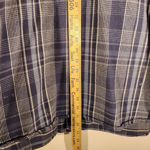 Carhartt flannel shirt jacket shacket mens 3XL XXXL blue plaid vintage 90's Y2K - Picture 9 of 11